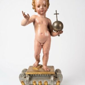 Talla de madera policromada del niño Jesús